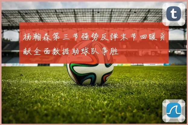 杨瀚森第三节强势反弹末节回暖贡献全面数据助球队争胜